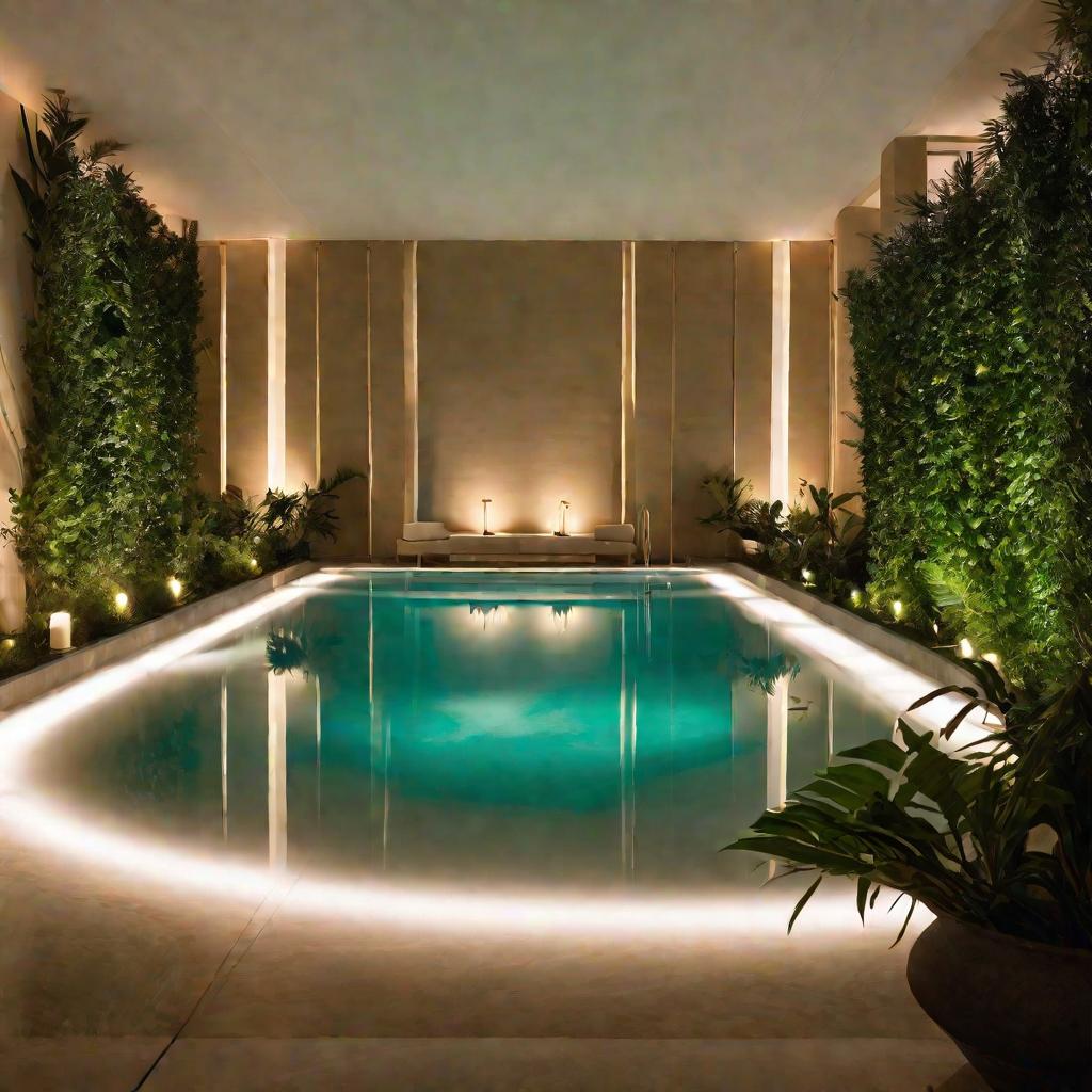 Элегантный интерьер SPA с бассейном в отеле