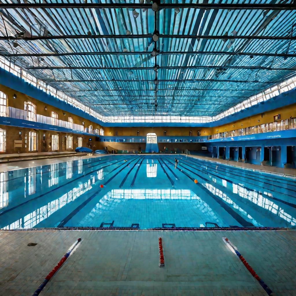 50-метровый бассейн внутри дворца спорта