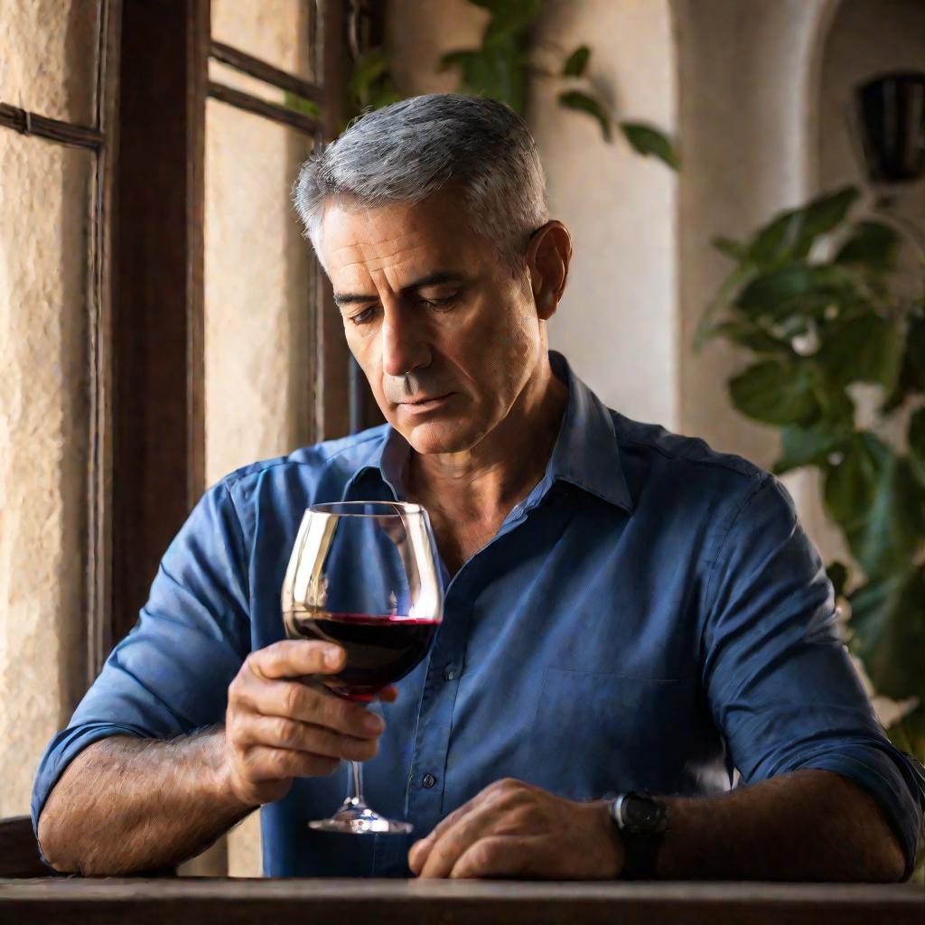 Винодел дегустирует вино