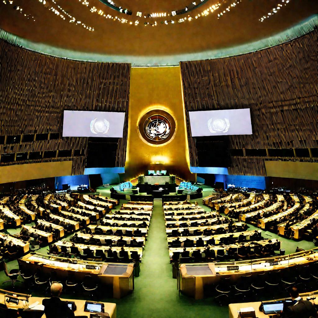 Генассамблея ООН во время сессии