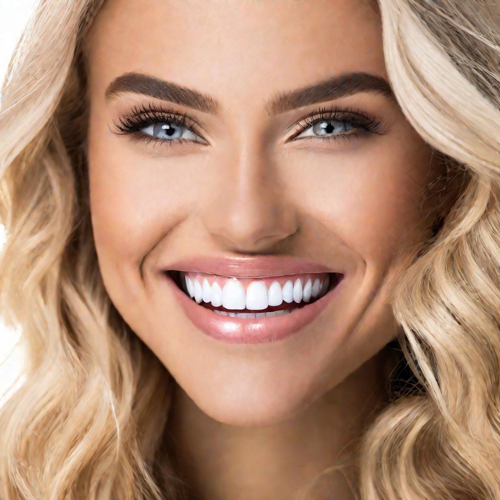 Идеально белые зубы женщины