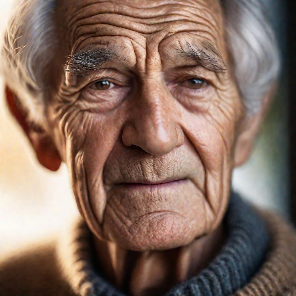 Портрет пожилого мудрого мужчины