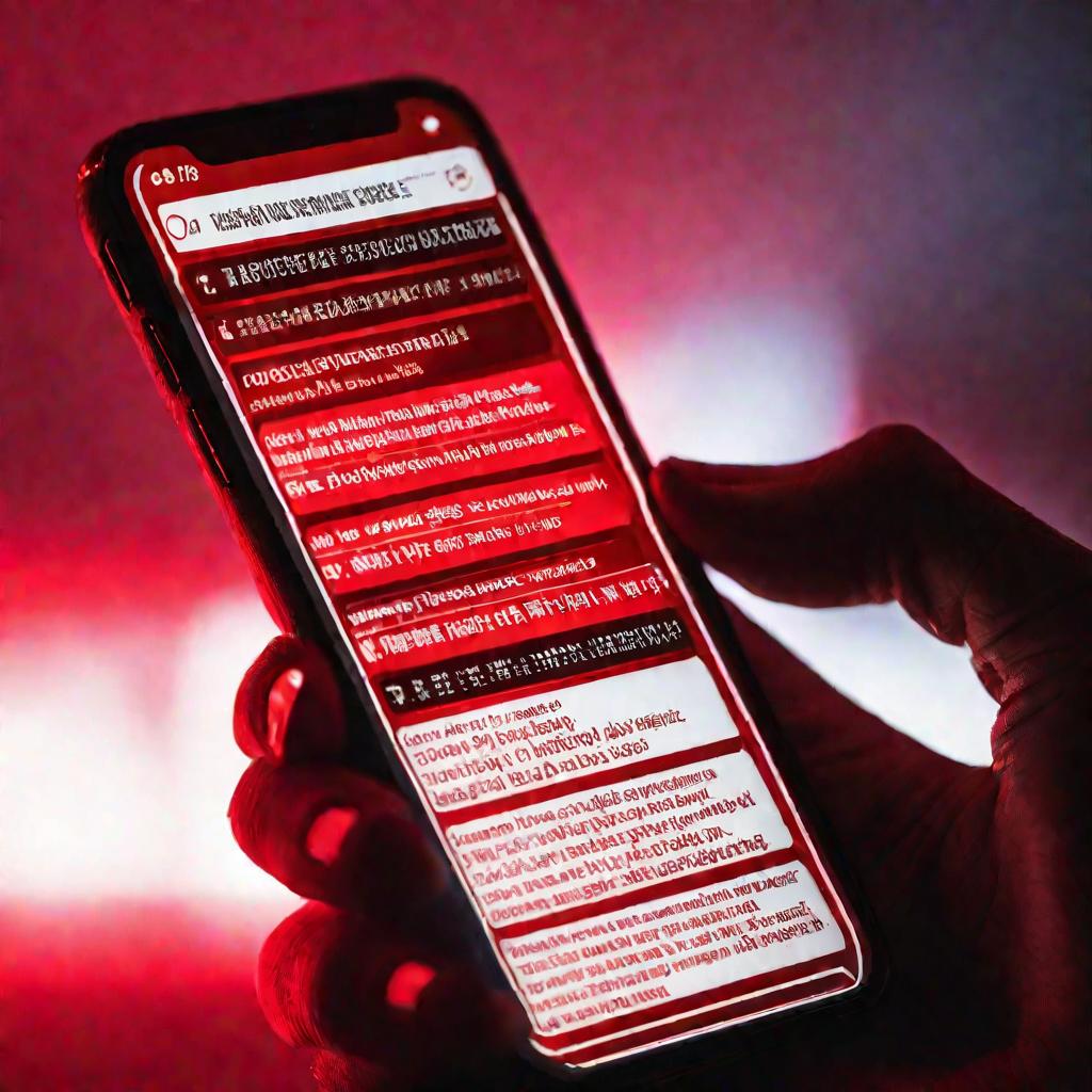 тревожный просмотр новостей на телефоне