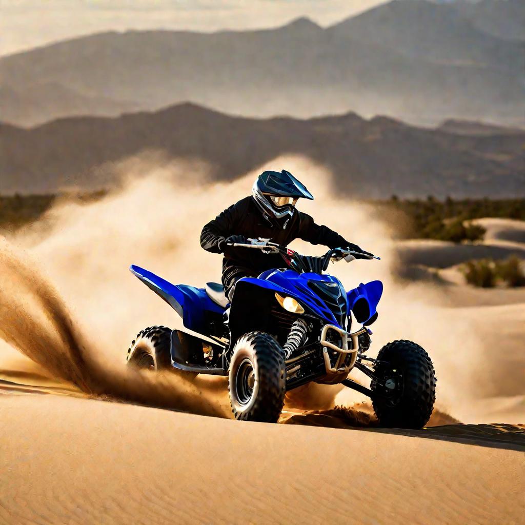 Квадроцикл Раптор 250 в пустыне