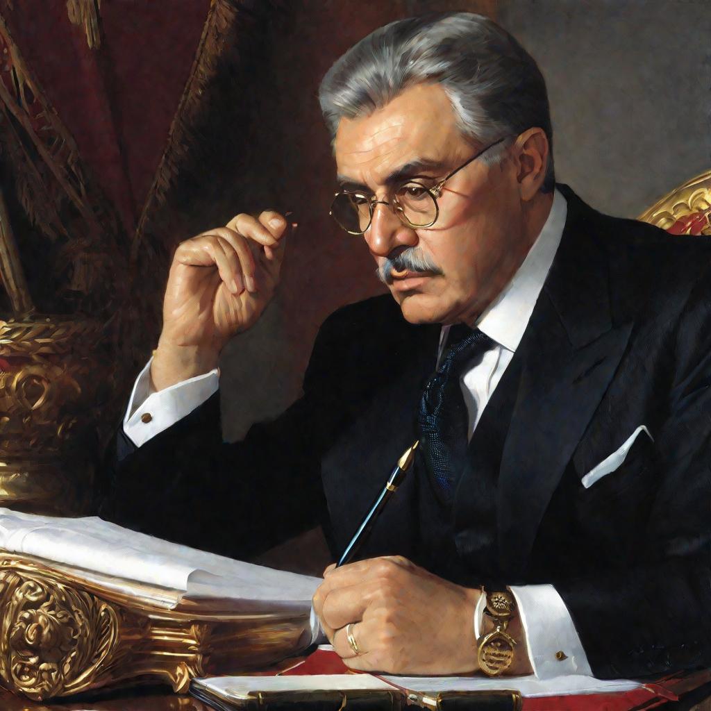 Портрет Посла России в Черногории во время встречи.