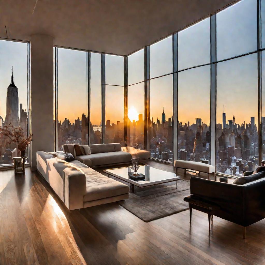 Интерьер элитной квартиры на Манхэттене