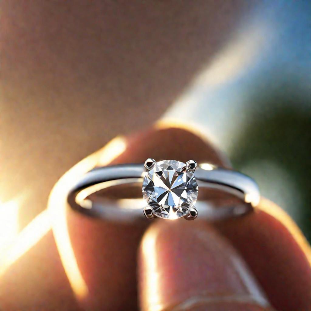 Бриллиантовое кольцо наконец соскальзывает с кончика пальца