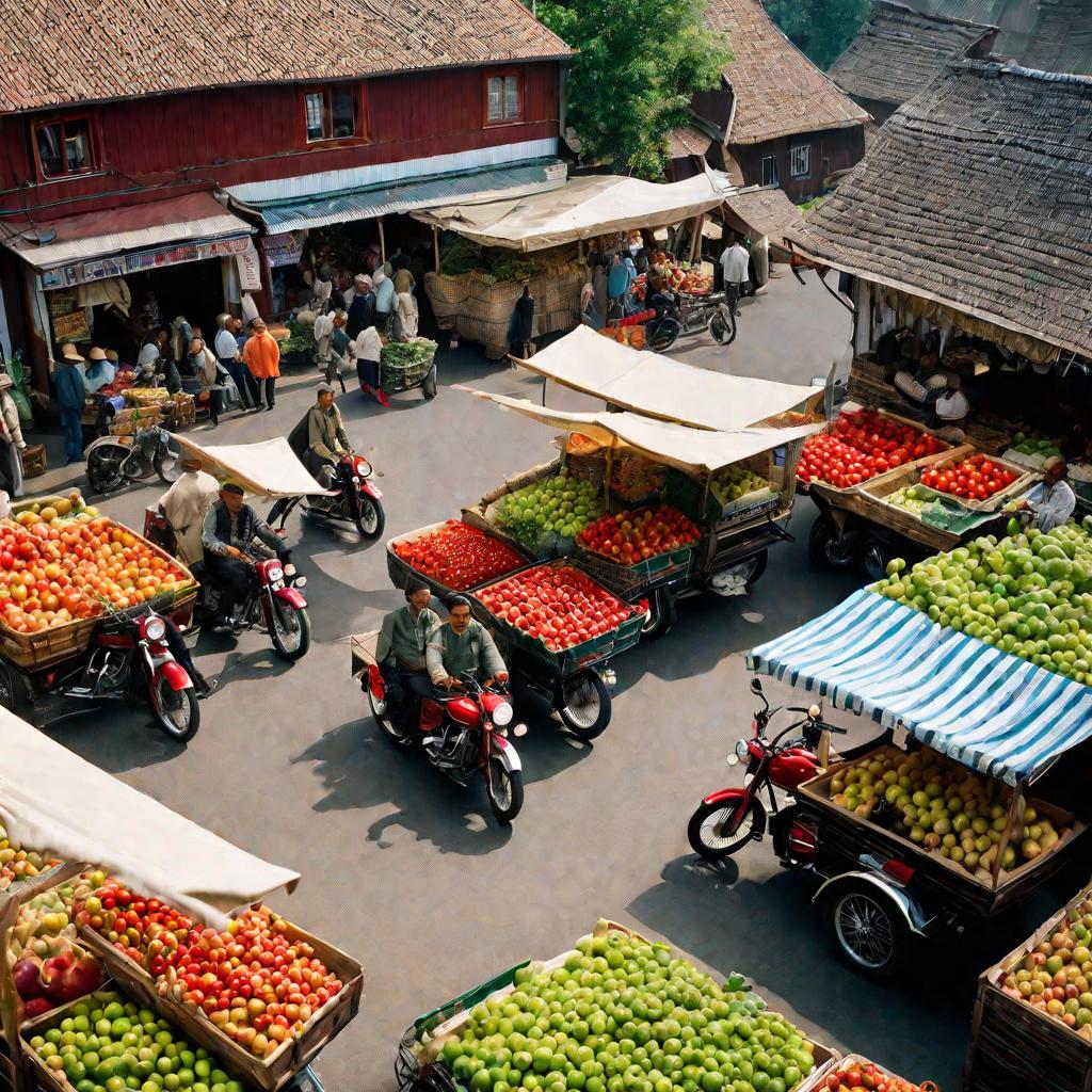 Урал трициклы на деревенском рынке