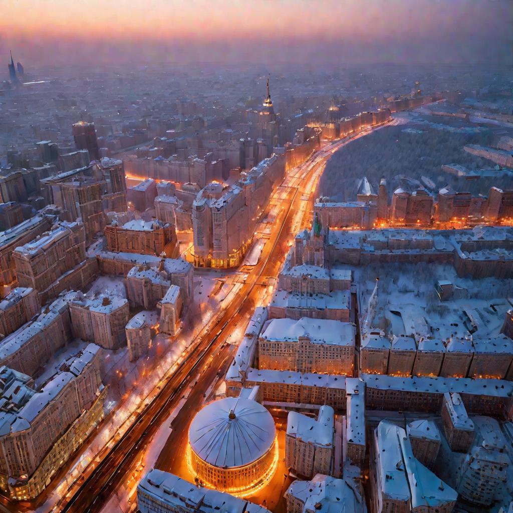 Зимний вид Москвы