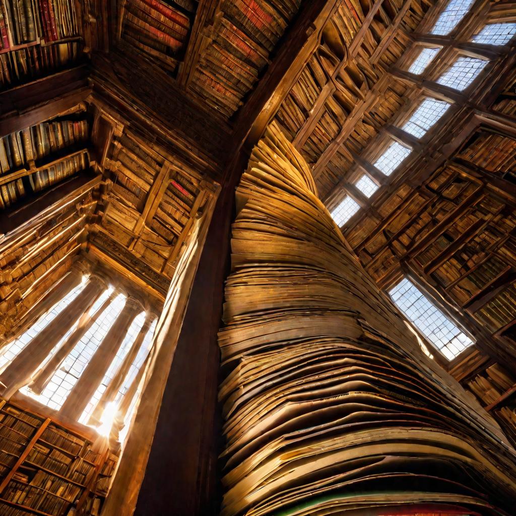 Огромная башня книг по налогообложению