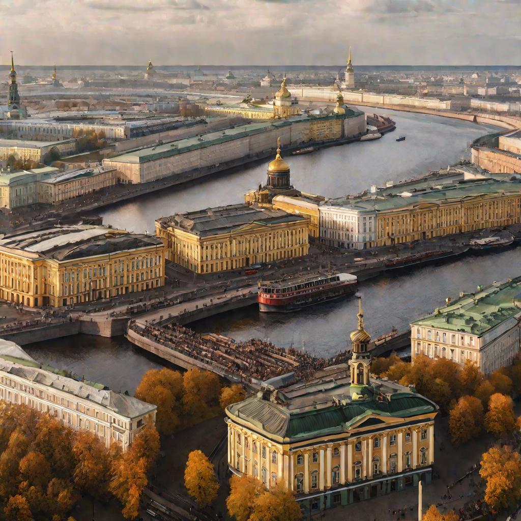 Вид на Санкт-Петербург.