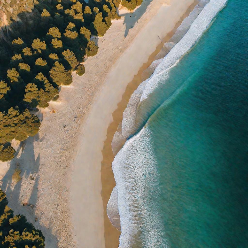 Пляж в Крыму в летний вечер