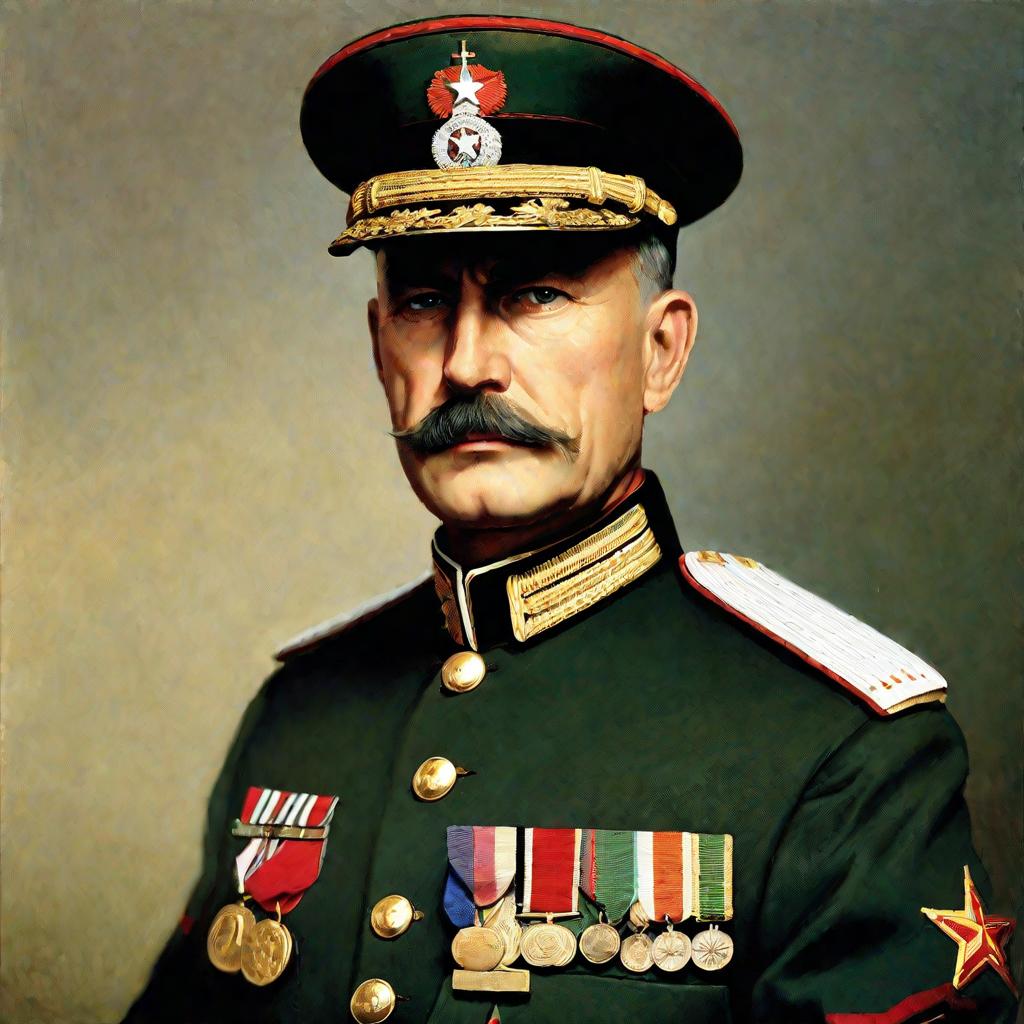 Портрет генерала Николая Сердцева в военной форме