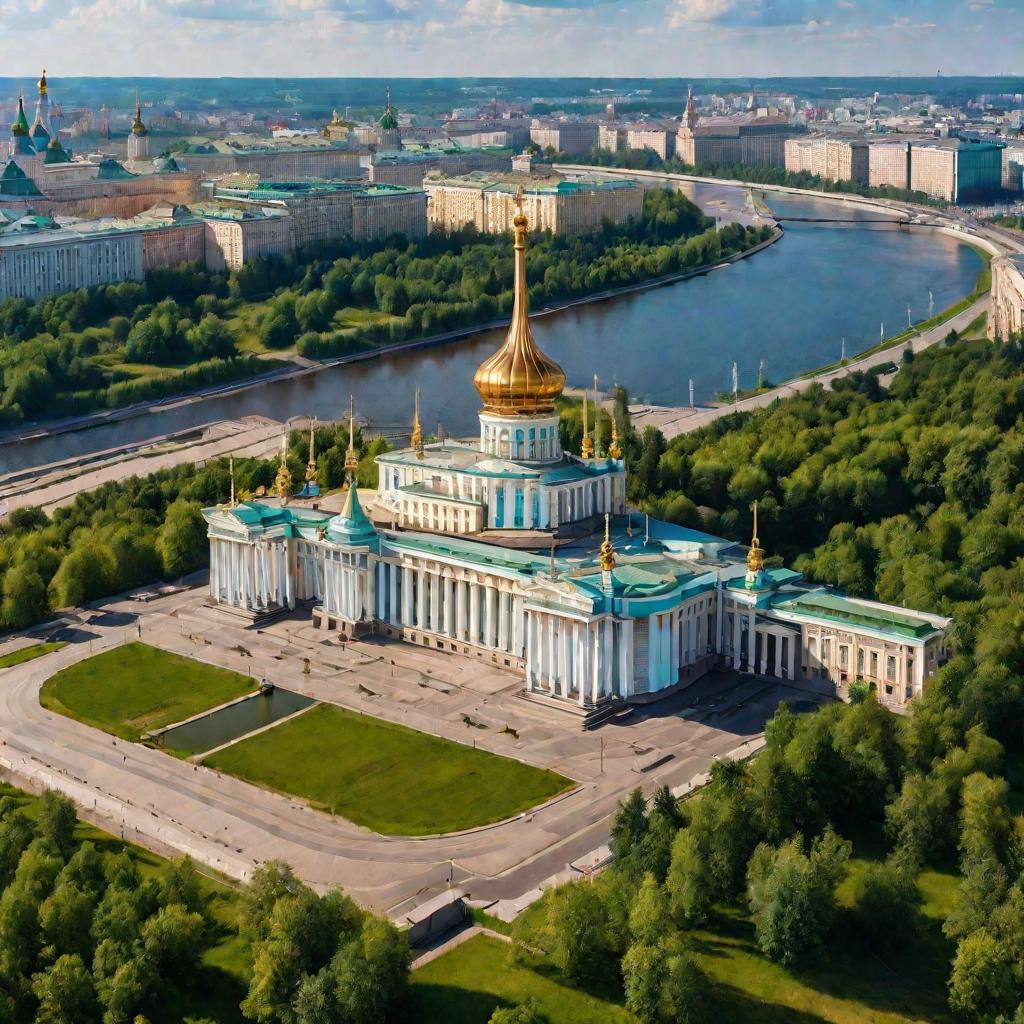 Здание Дворца пионеров на набережной Москвы-реки.