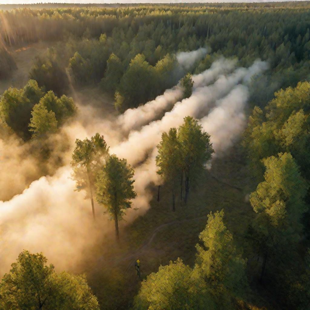 Учения взвода в лесу