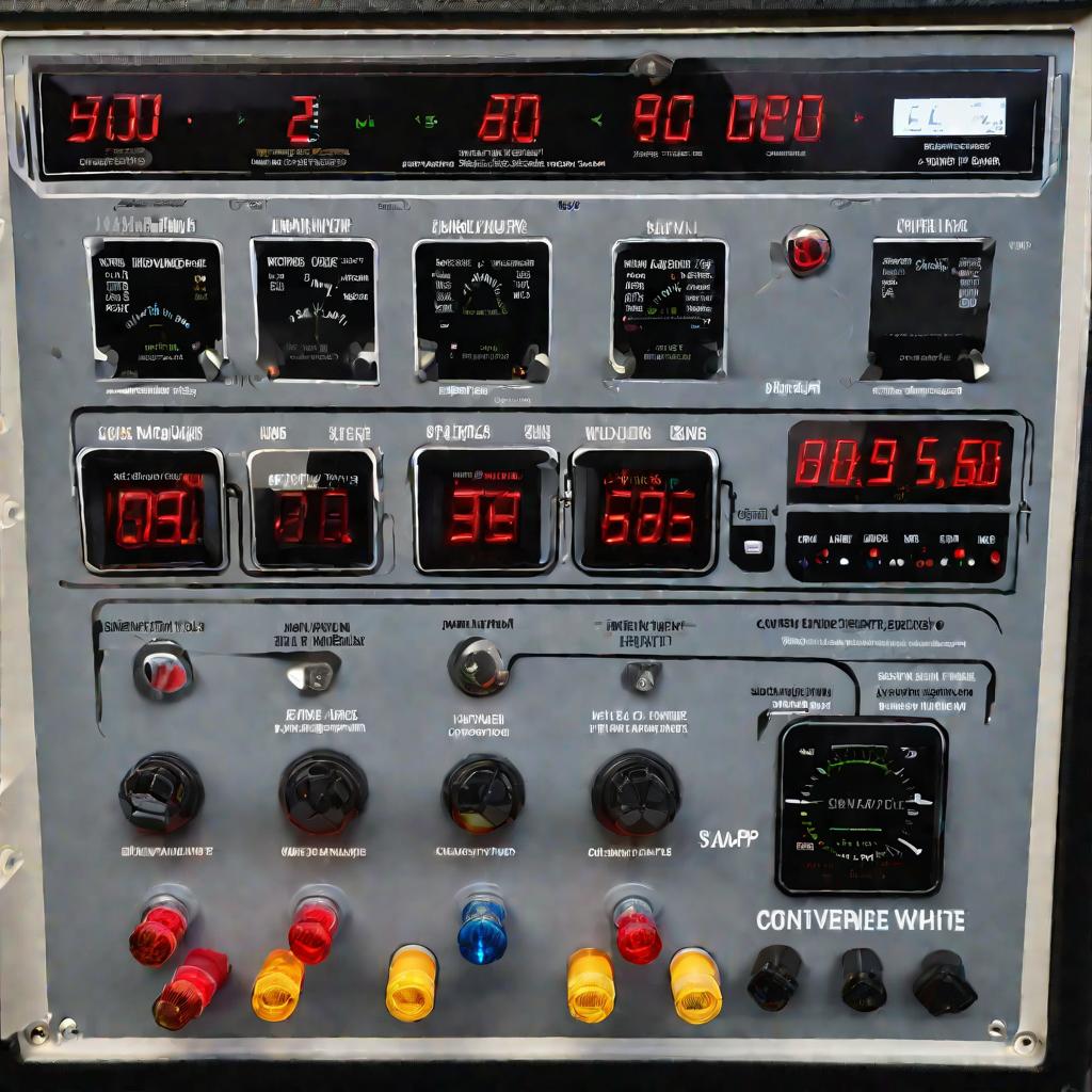 Крупным планом цифровая панель управления современного программируемого сварочного источника питания