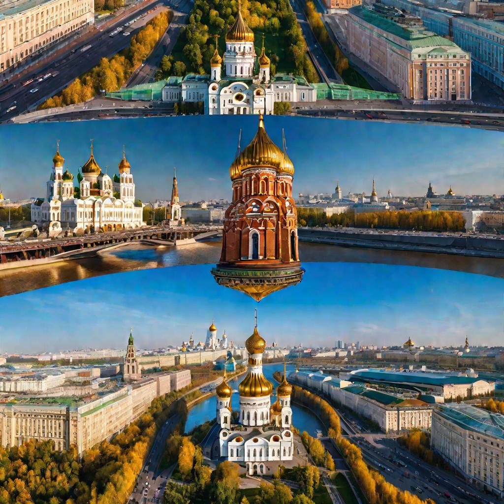 Панорама Москвы с высоты птичьего полета