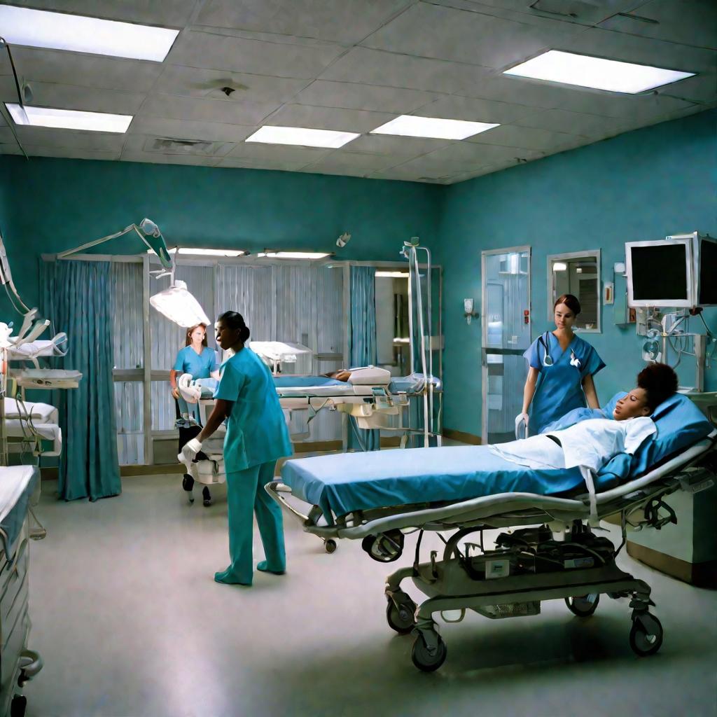 Ночное фото приемного покоя больницы