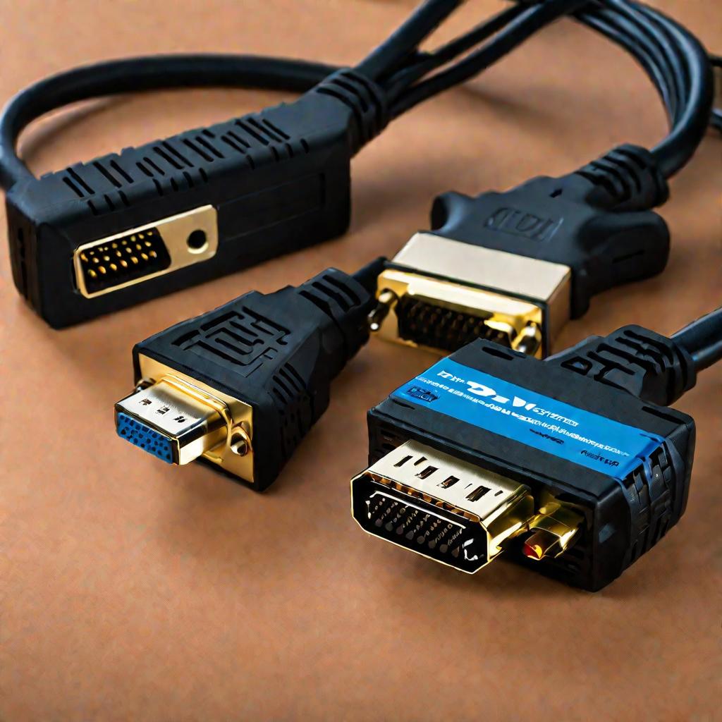 Фото переходников DVI на HDMI и DVI на VGA