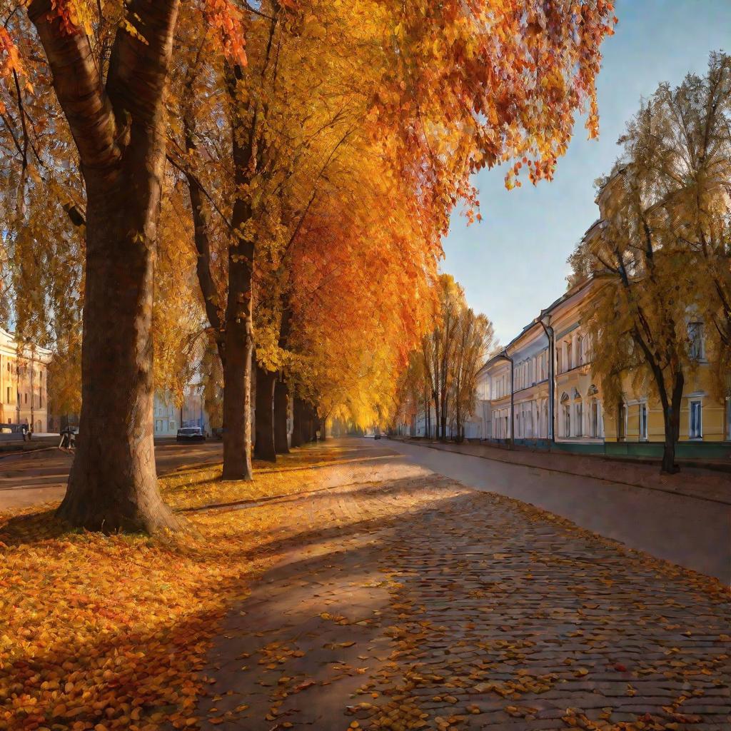 Панорама города Тверь осенью