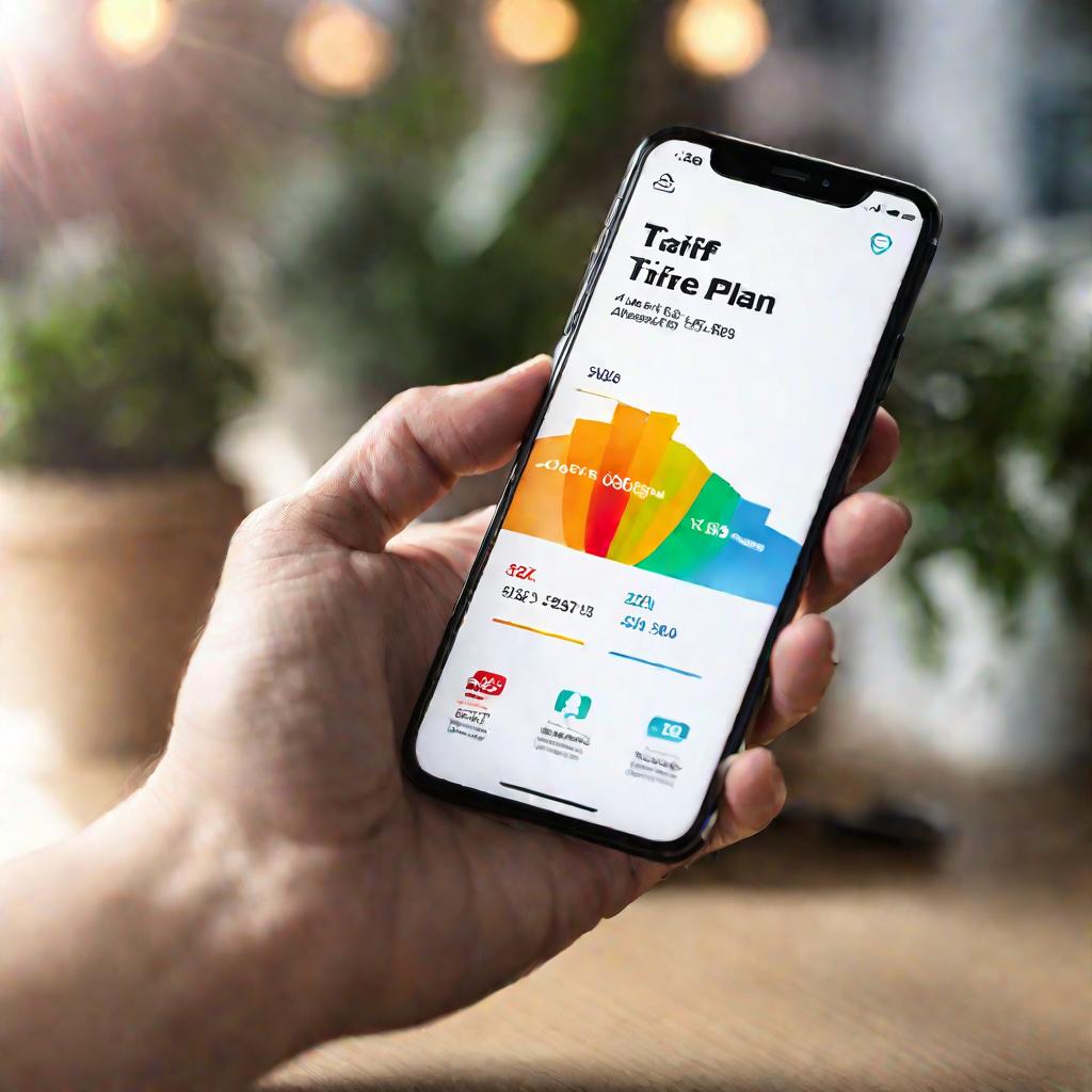 Телефон с приложением для смены тарифа
