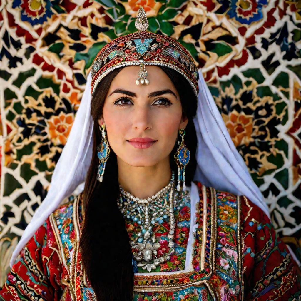 Портрет таджички в национальном костюме