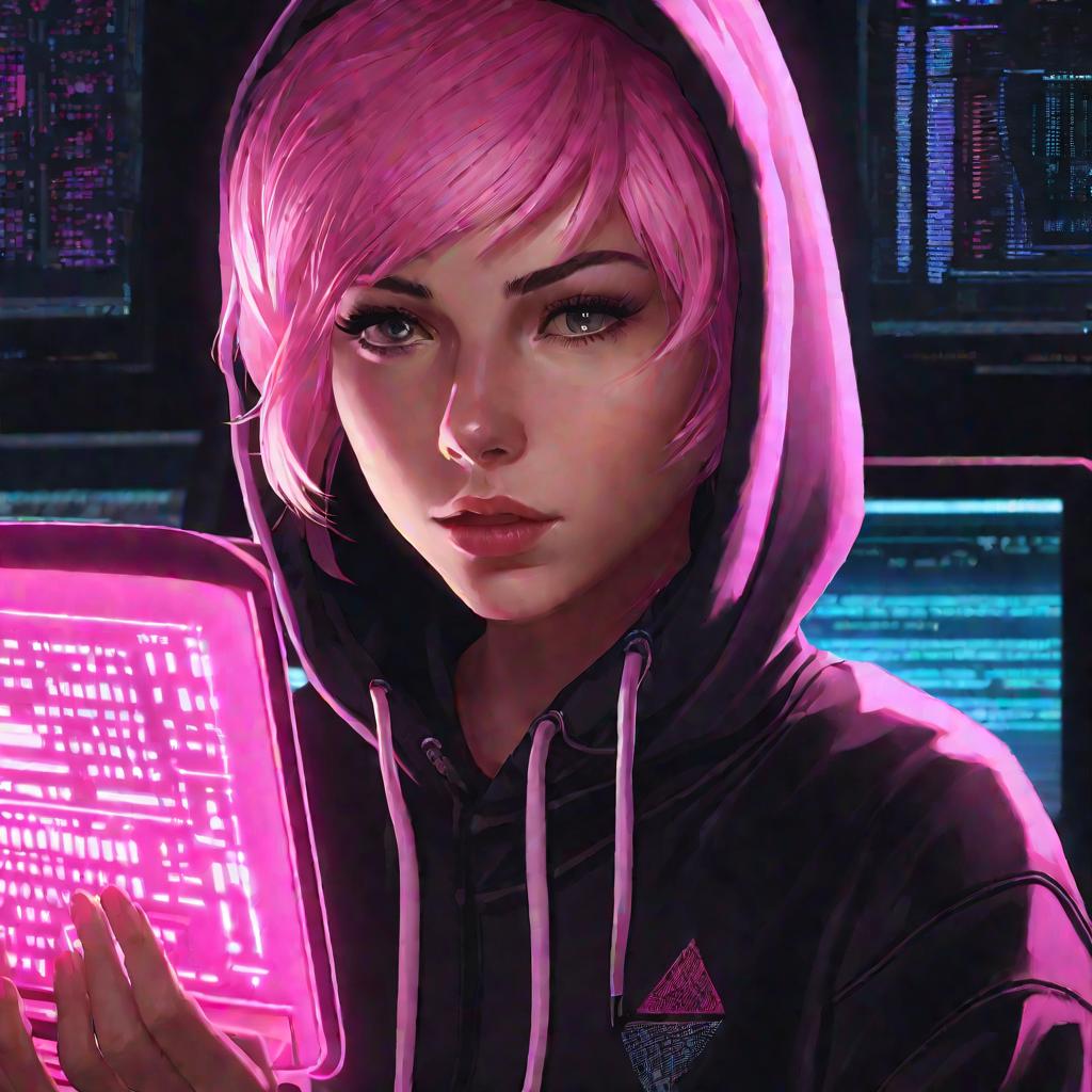 Портрет девушки-хакера