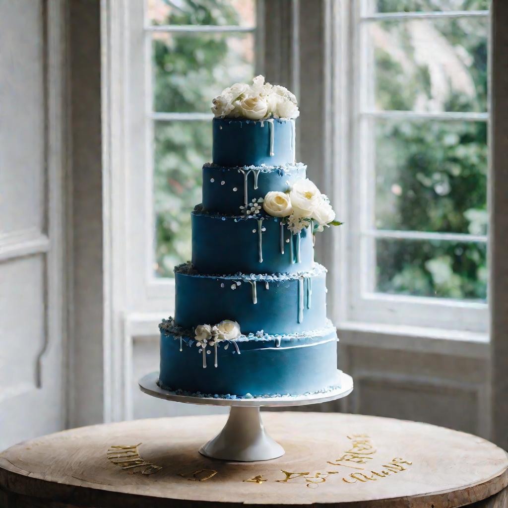 Свадебный торт с надписью 45 лет