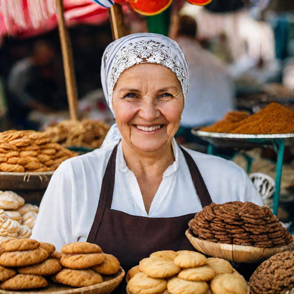 Продавщица на Губернском рынке