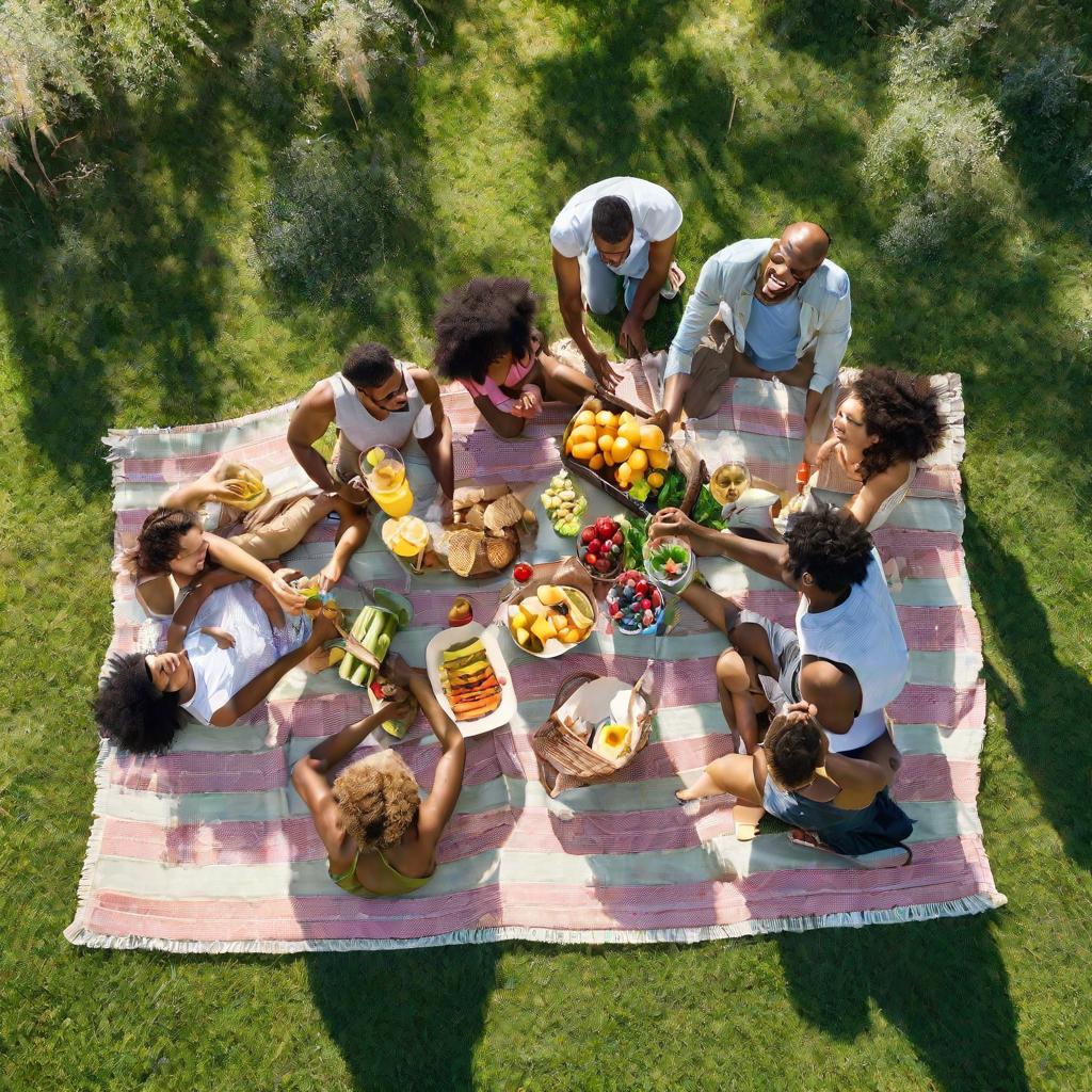 Группа людей на пикнике