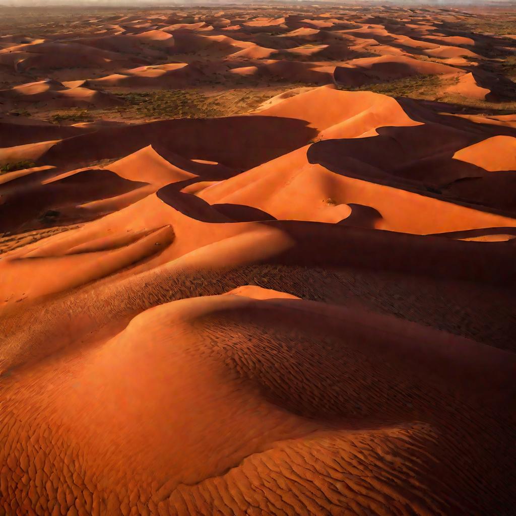 Пустынные холмы из красной глины в Марокко