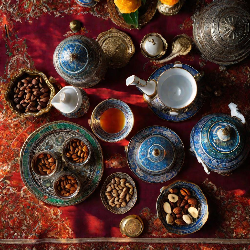 Узбекский чайный стол