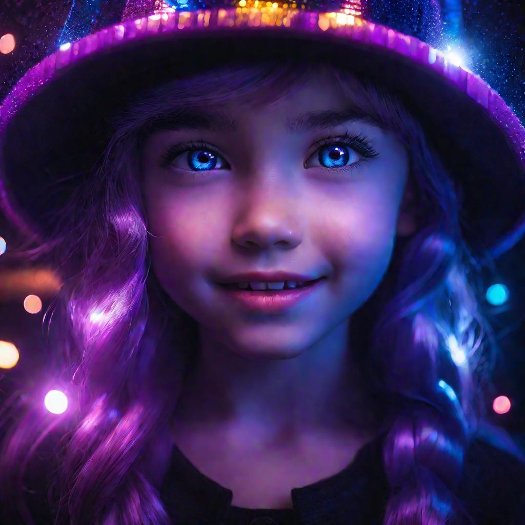 Девочка-волшебница в шляпе из Лего
