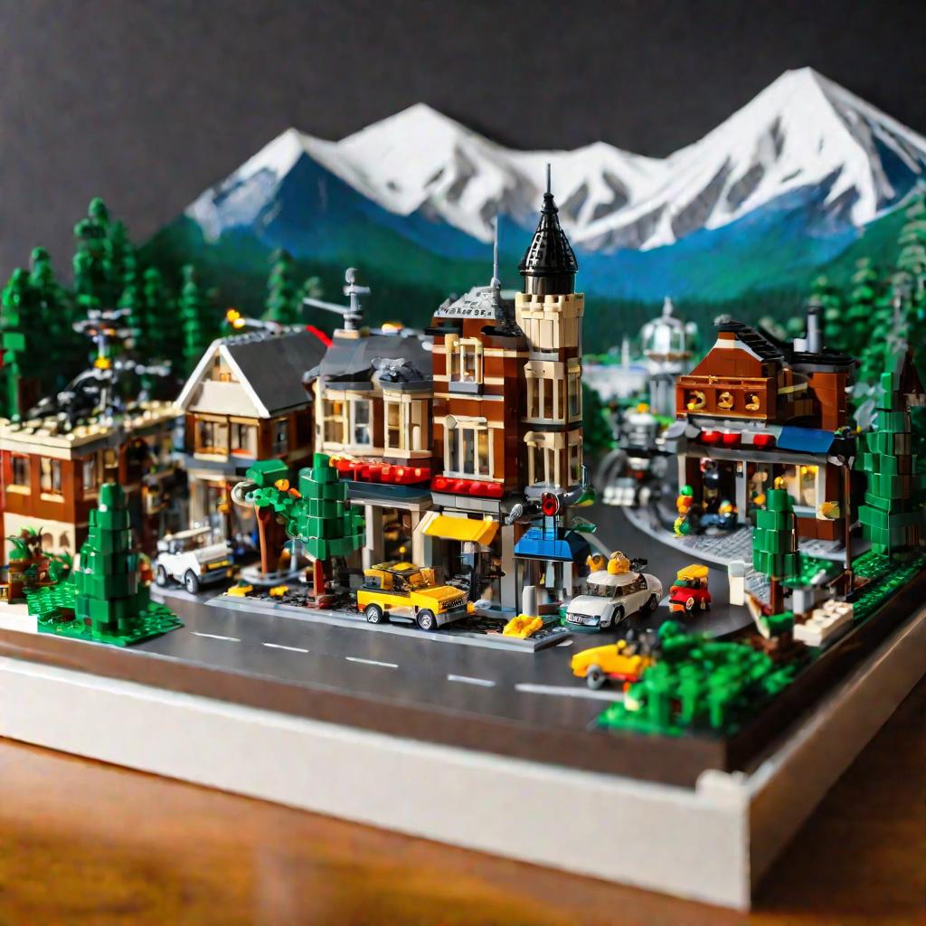 Город из Лего на столе