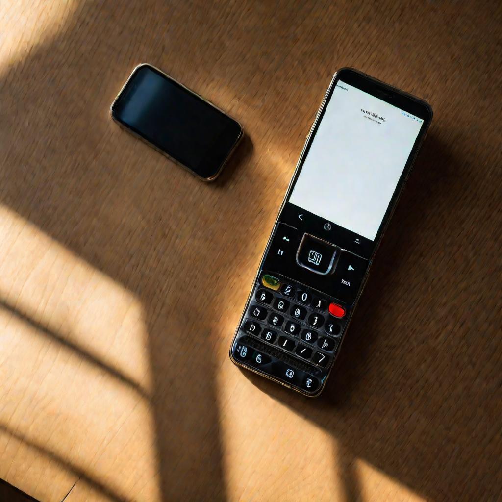 Смартфон лежит на деревянном столе, на экране введен номер телефона перед звонком.