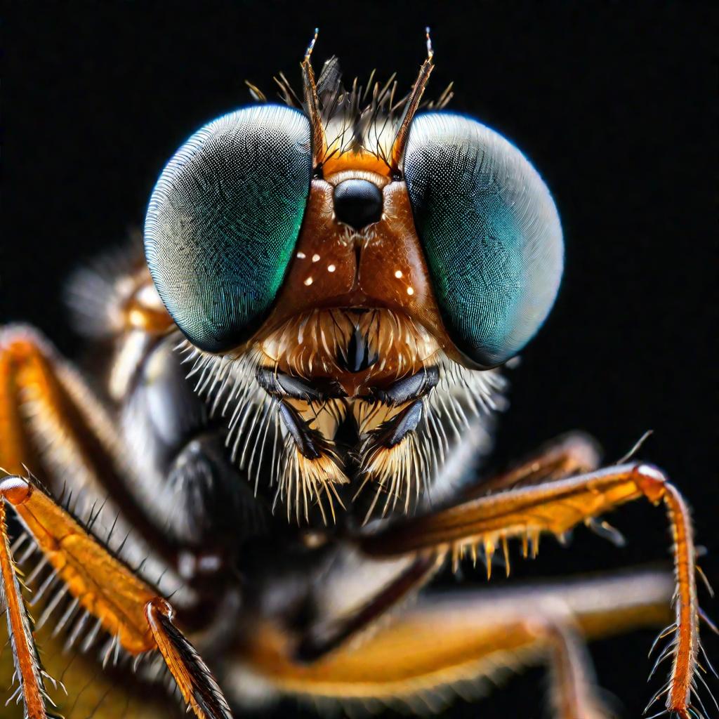 Портрет мухи вблизи