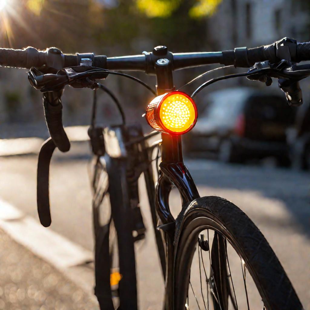 Мигающий светодиод на руле велосипеда