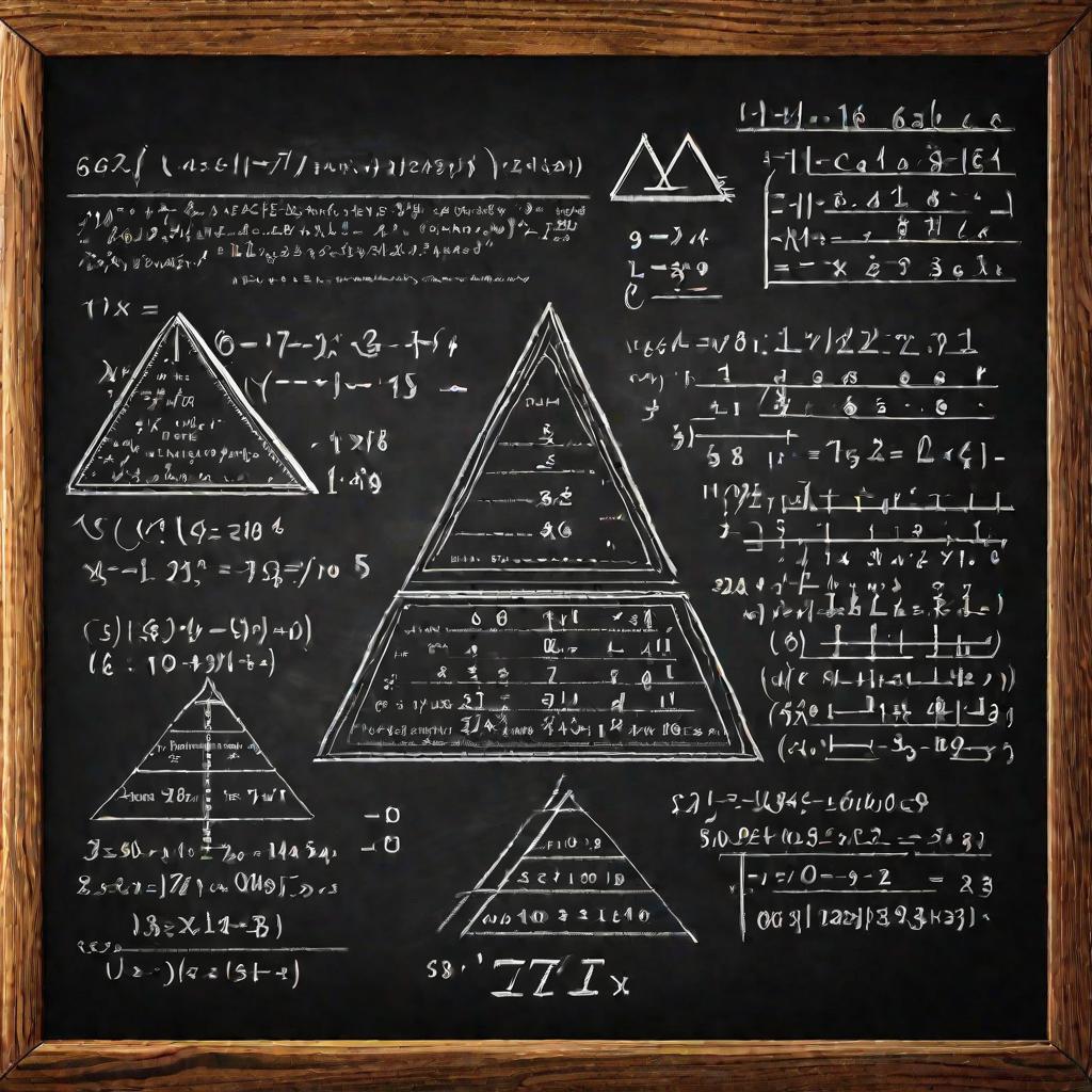 Треугольная система уравнений на доске