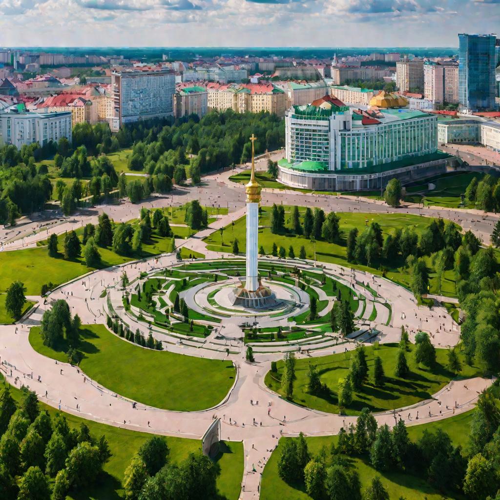 Вид на площадь Победы в Минске