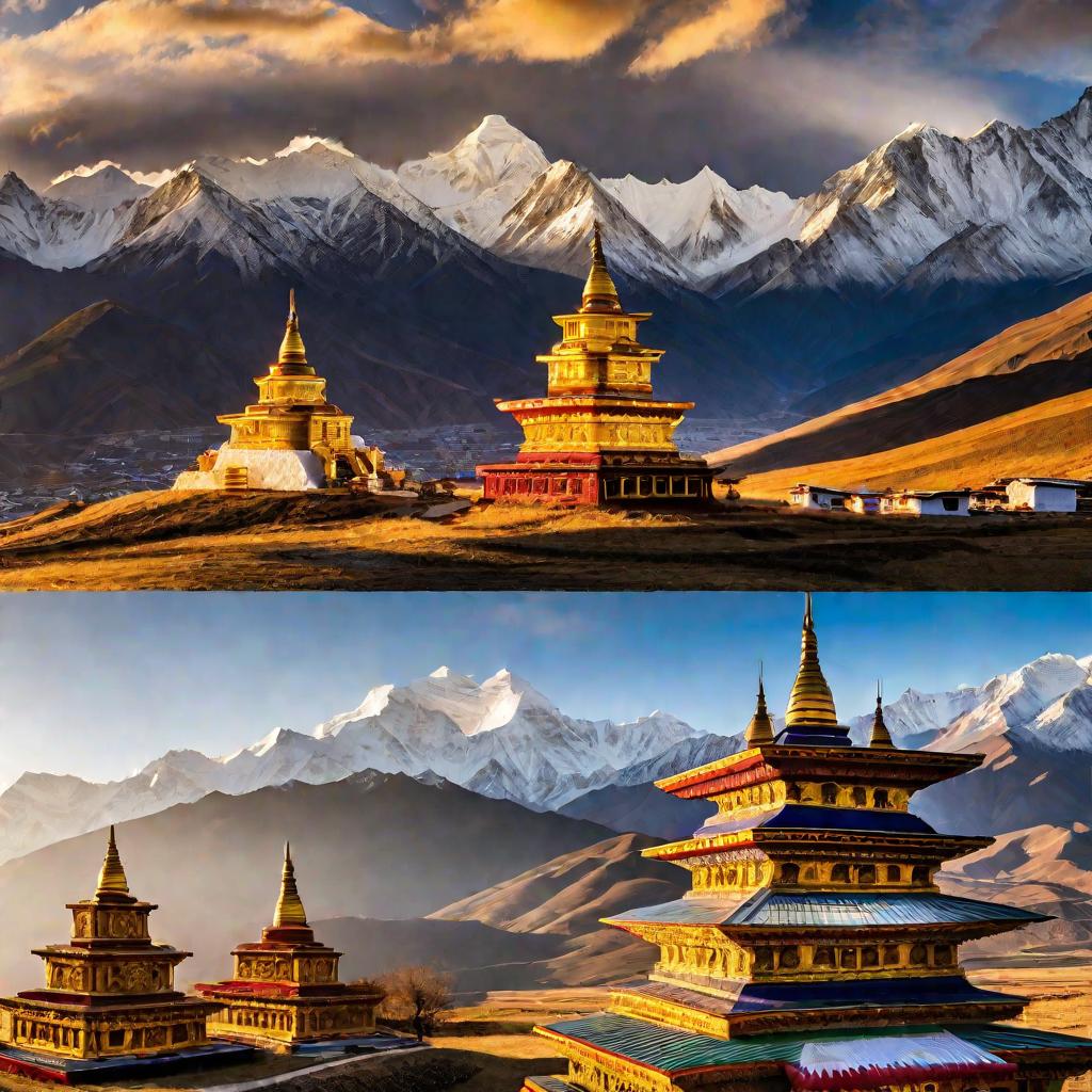 Тибетские храмы в Гималаях
