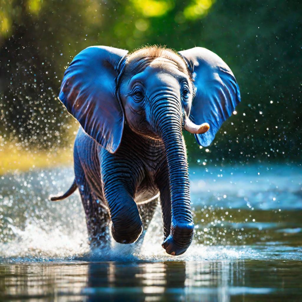 Радужный слон в реке