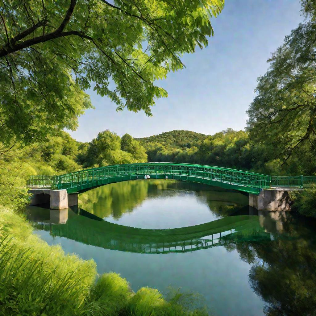 Зеленый мост через реку