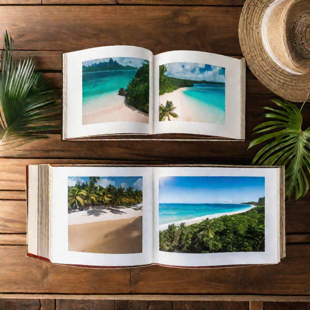 Фотоальбом с фотографиями пляжного отдыха