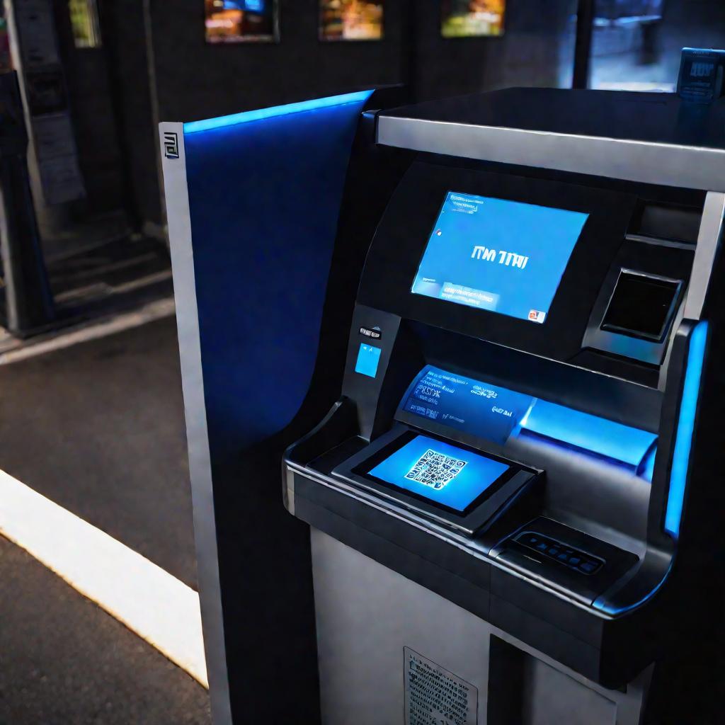 Сканирование QR-кода в банкомате