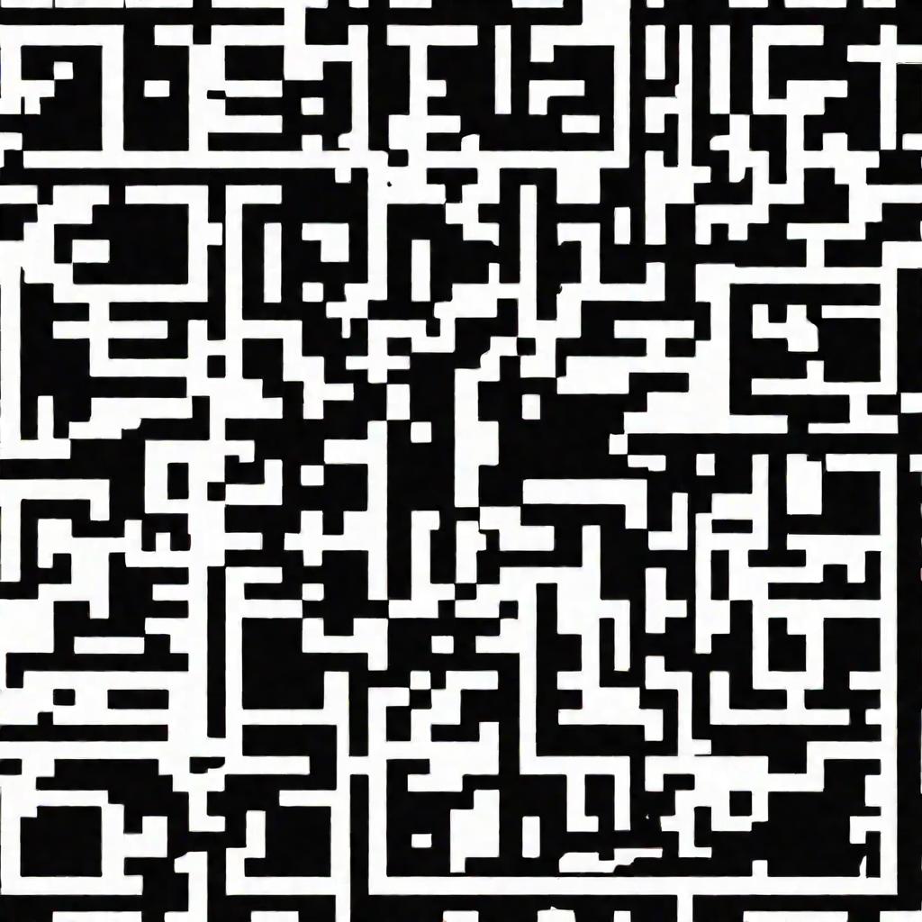 Крупный план QR-кода на белом фоне под ярким солнцем