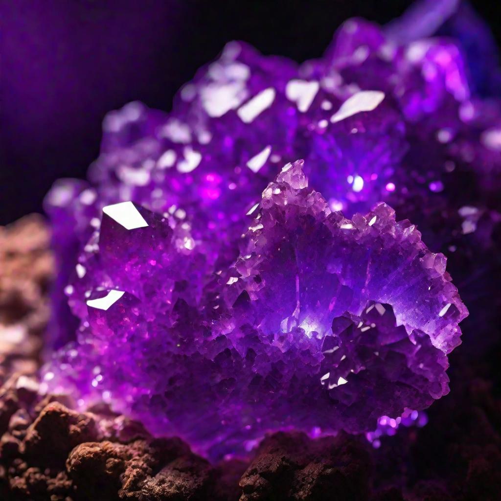 Фиолетовый кристалл геоды