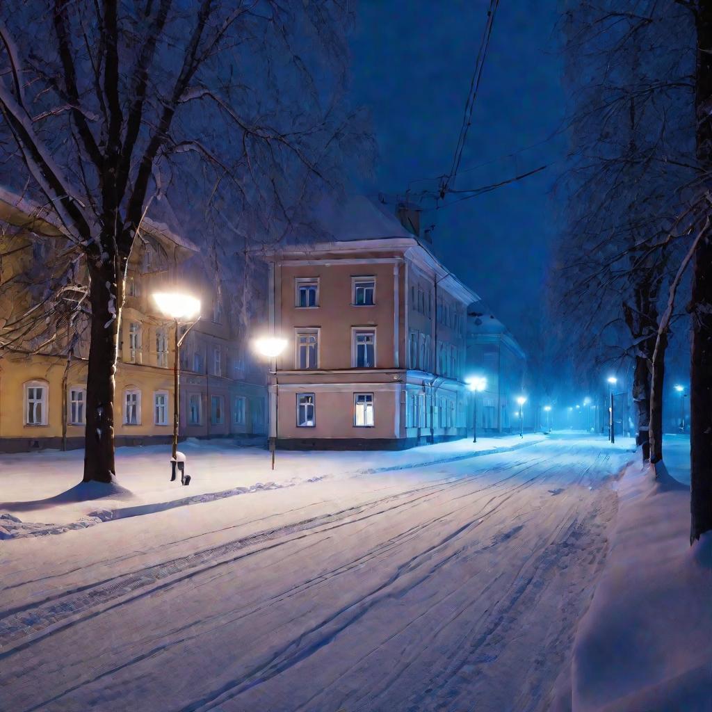 Зимний вечерний Петрозаводск