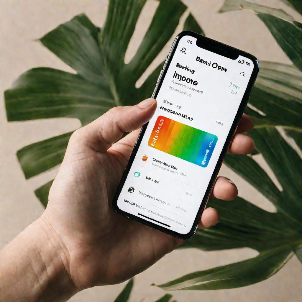 Телефон с приложением банка