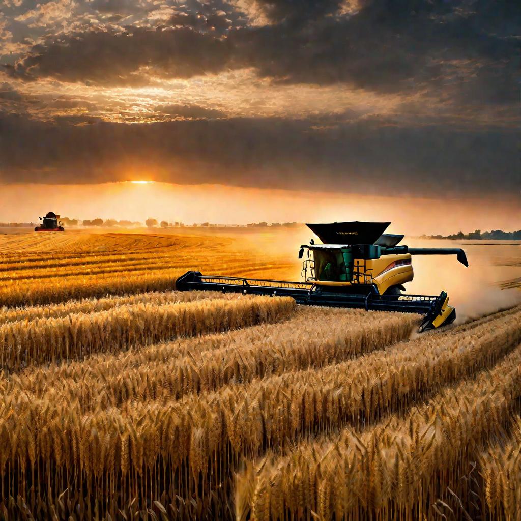 Пшеничное поле для производства комбикормов