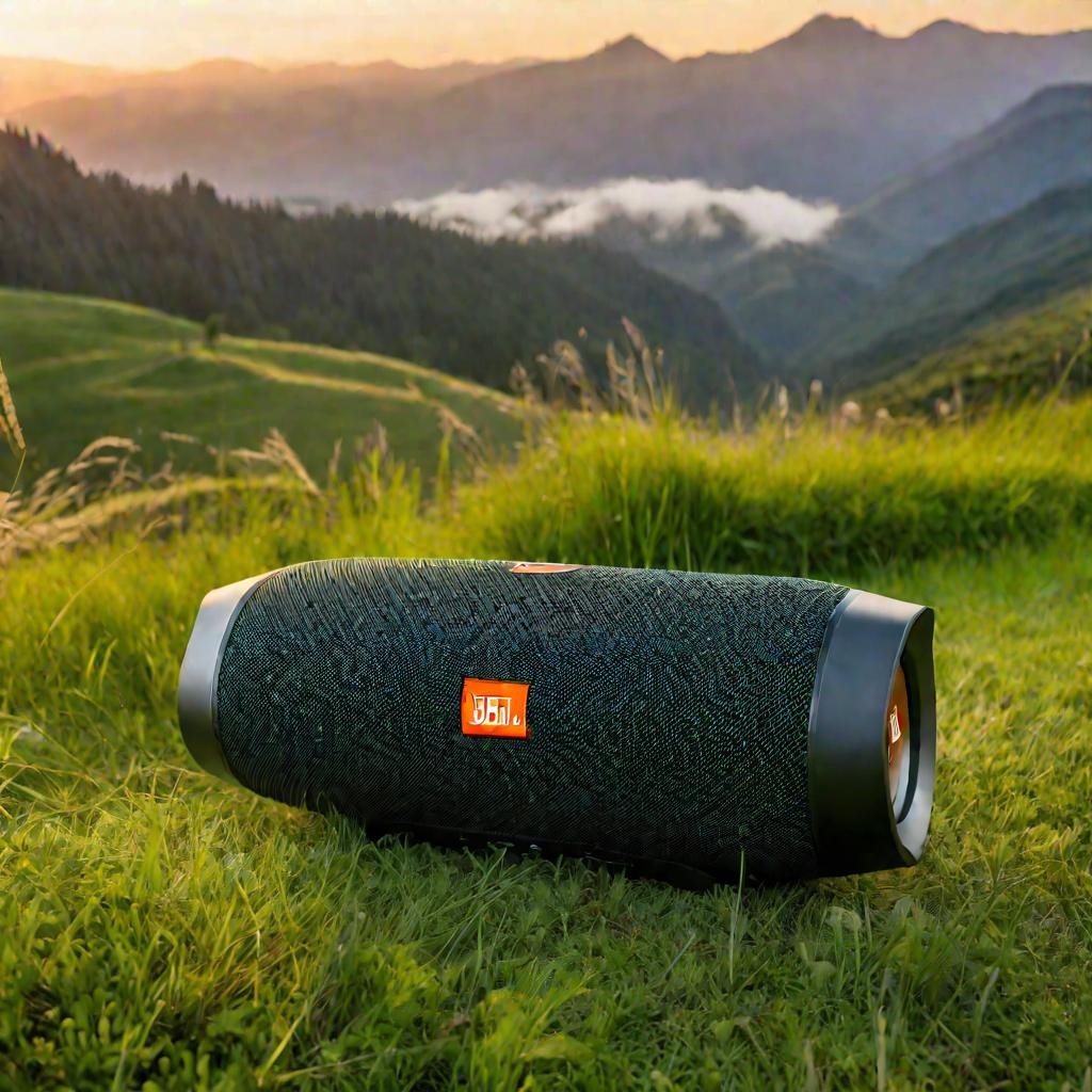 Колонка JBL на лугу